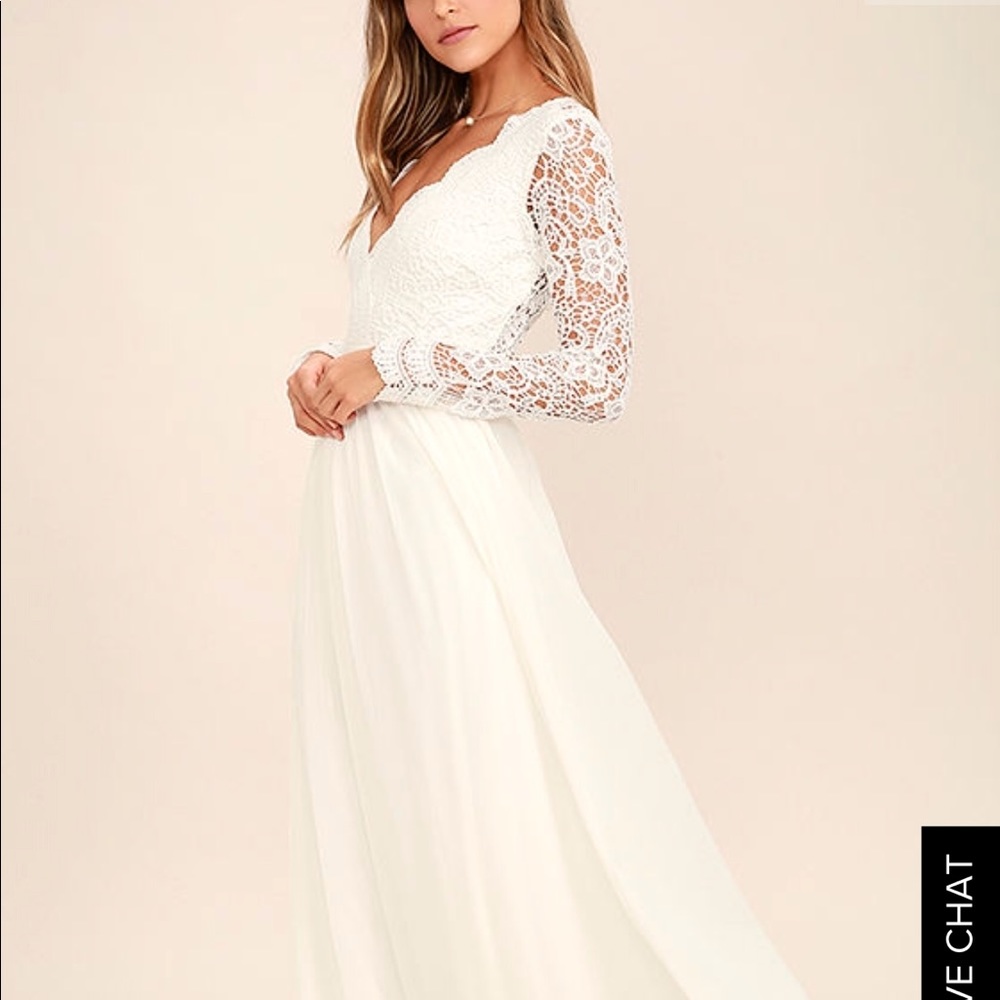 Lulu’s Awaken My Love White Maxi Dress